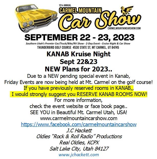 Carmel Mountain Car Show 2023 2024 Utah Car Show Calendar