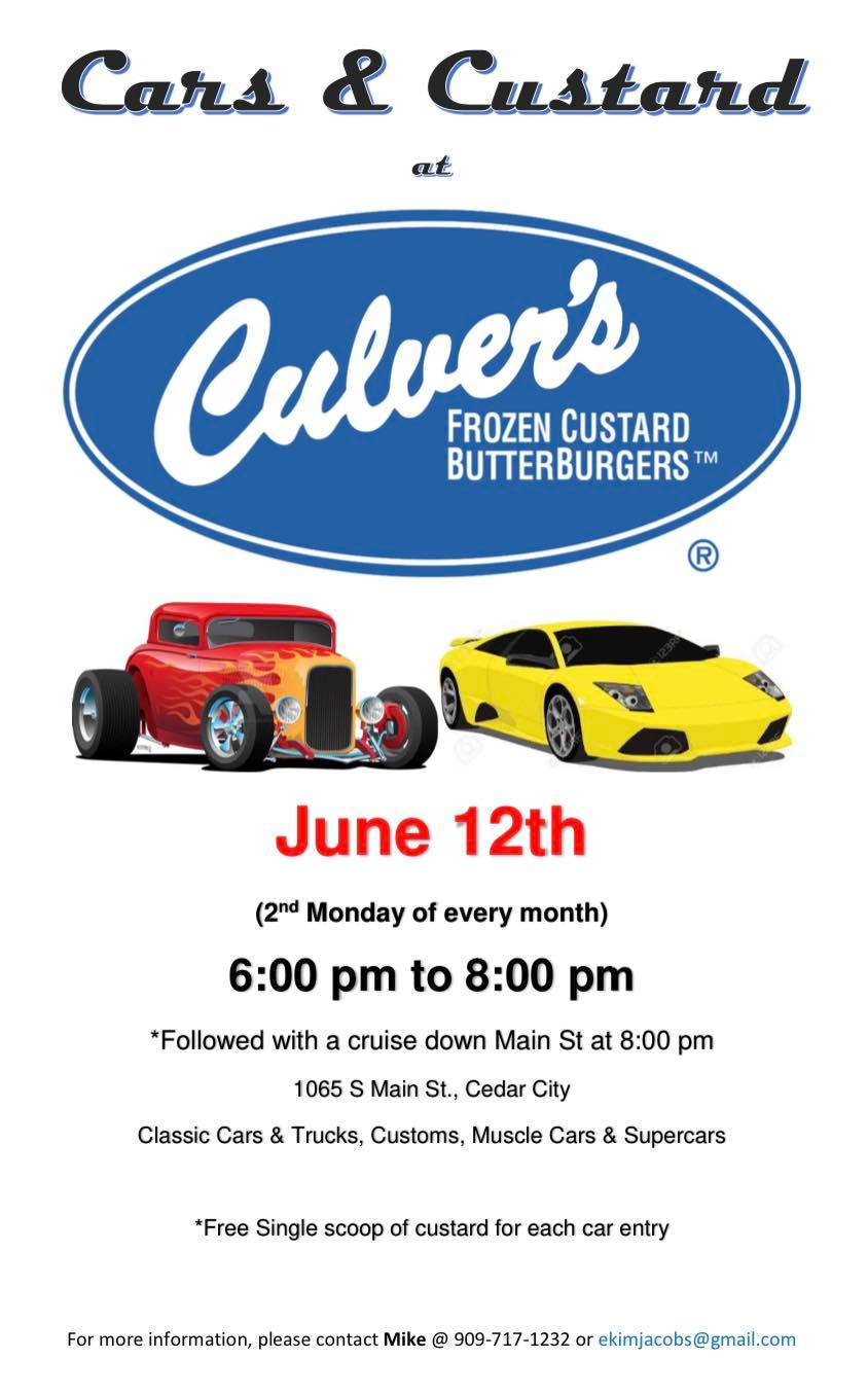 Cars & Custard Car Show 2023 Utah Car Show Calendar