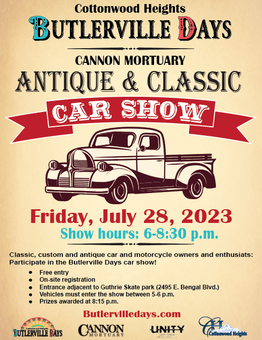 Butlerville Days Antique Car Show 2023 2023 Utah Car Show Calendar